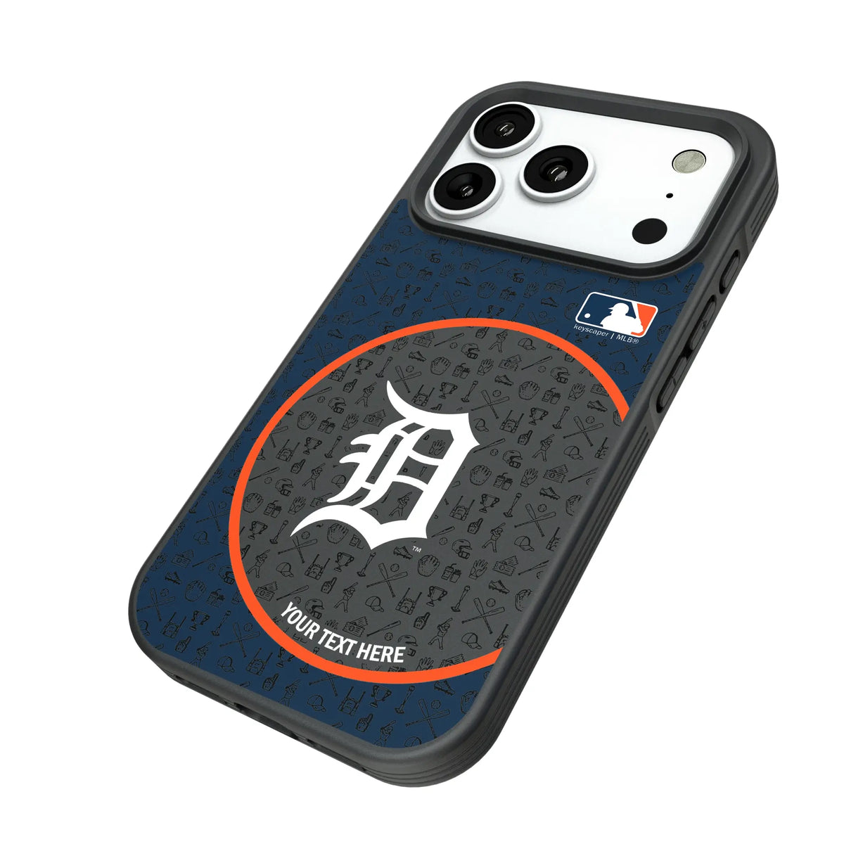 Detroit Tigers Personalized Circle iPhone Bump Phone Case for Apple iPhone - Isometric View#Device_iPhone 18 Pro