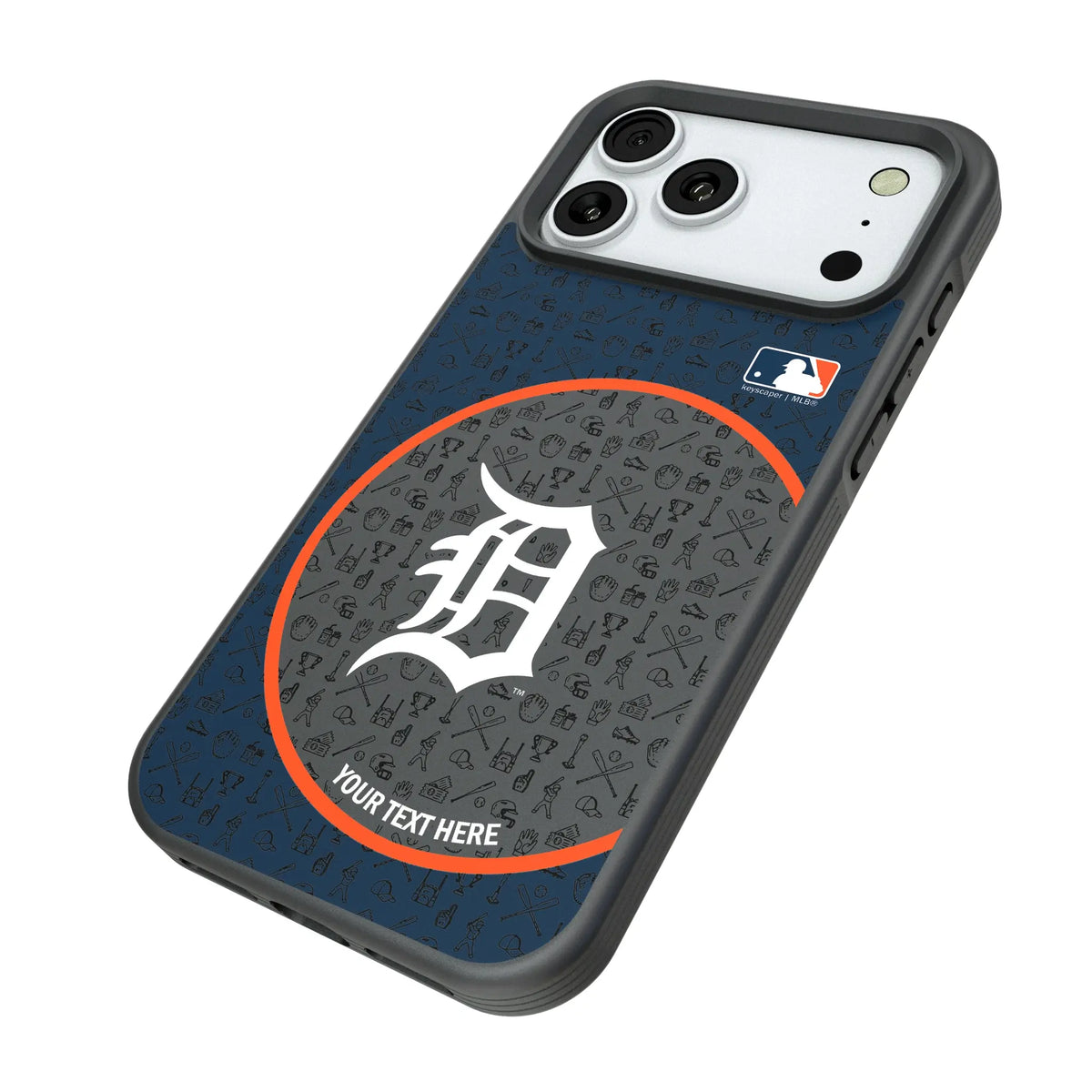 Detroit Tigers Personalized Circle iPhone Bump Phone Case for Apple iPhone - Isometric View#Device_iPhone 18 Pro Max