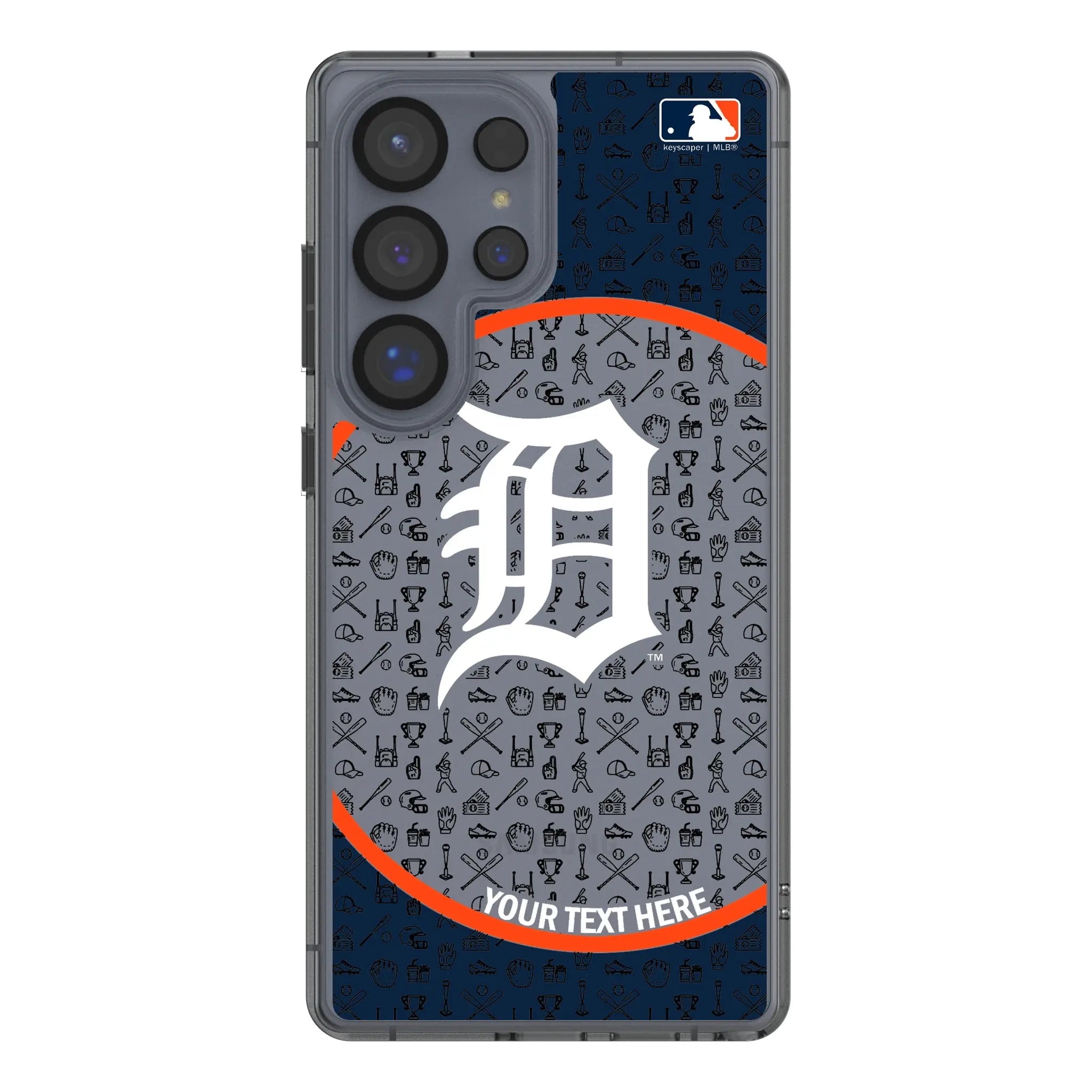 Detroit Tigers Personalized Circle Galaxy Clear Phone Case for Samsung Galaxy#Device_Galaxy S25 Ultra