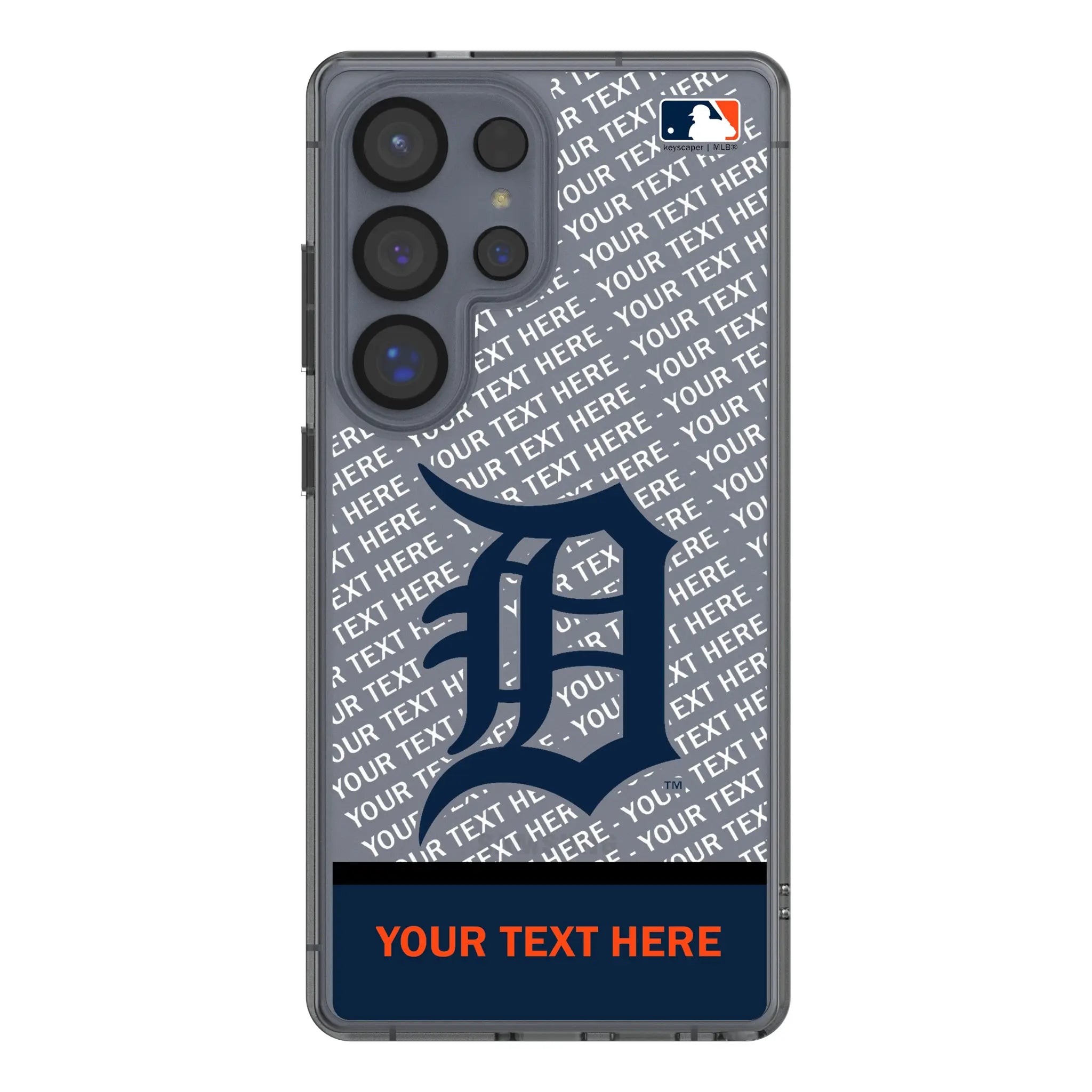 Detroit Tigers Personalized EndZone Plus Galaxy Clear Phone Case for Samsung Galaxy#Device_Galaxy S25 Ultra