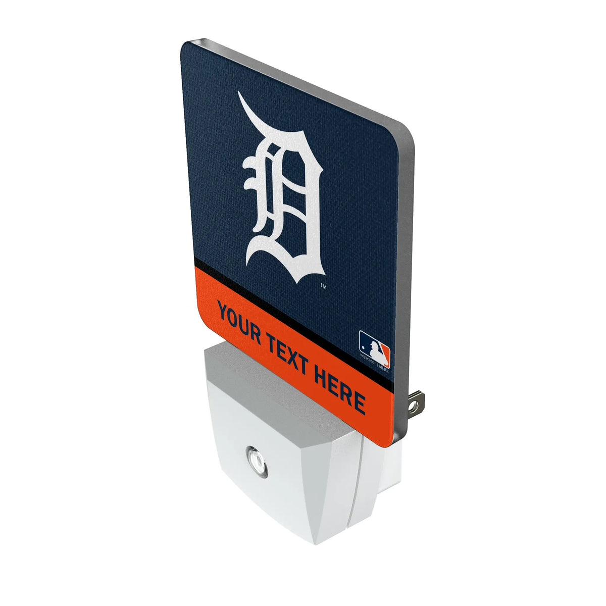 Detroit Tigers Personalized Endzone Solid Night Light 2-Pack - Isometric View