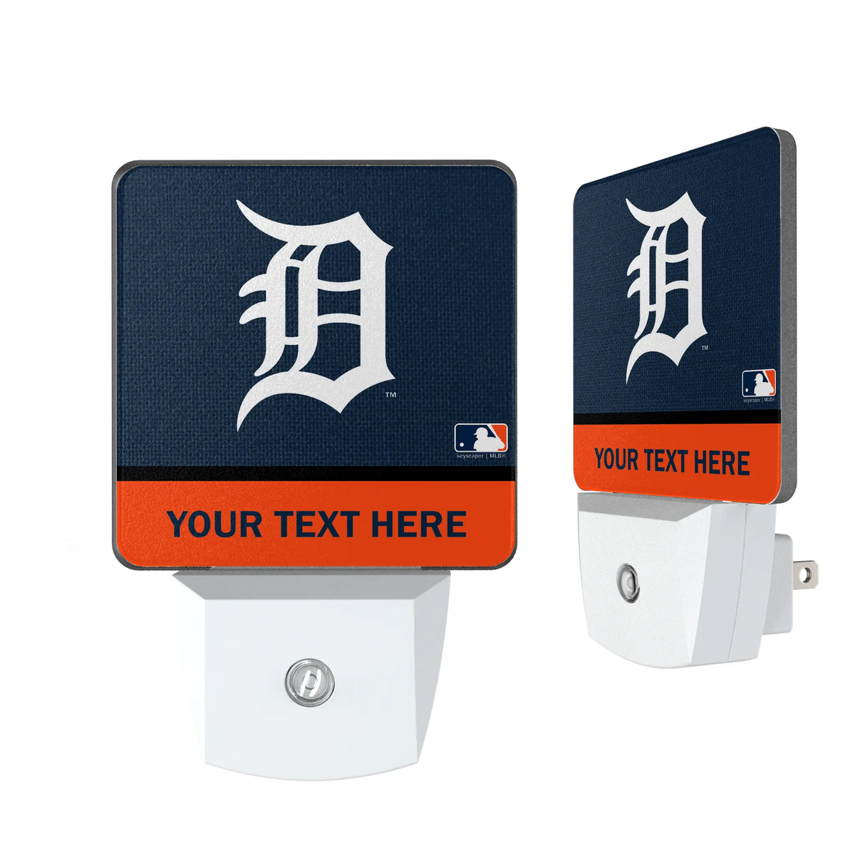Detroit Tigers Personalized Endzone Solid Night Light 2-Pack
