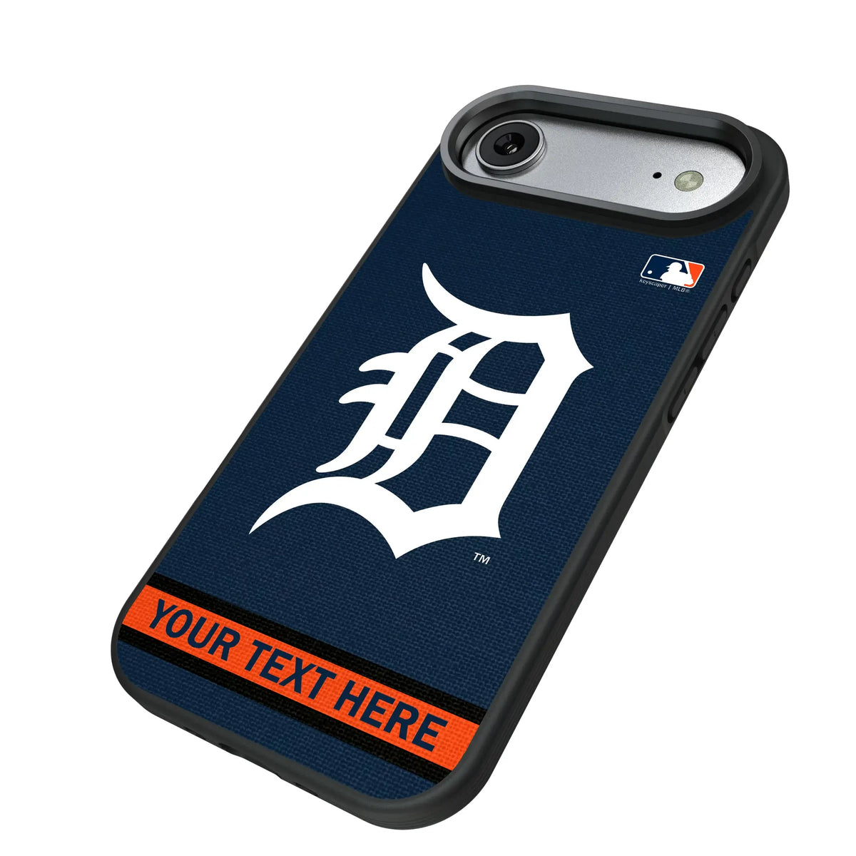 Detroit Tigers Personalized Stripe iPhone Bump Phone Case for Apple iPhone - Isometric View#Device_iPhone Air