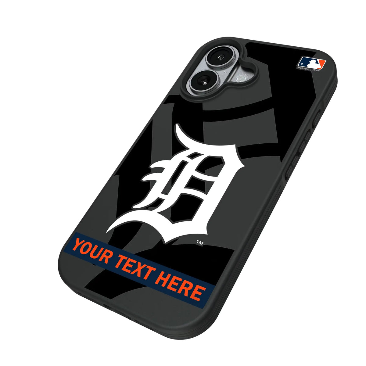 Detroit Tigers Personalized Tilt iPhone Bump Phone Case for Apple iPhone - Isometric View#Device_iPhone 17