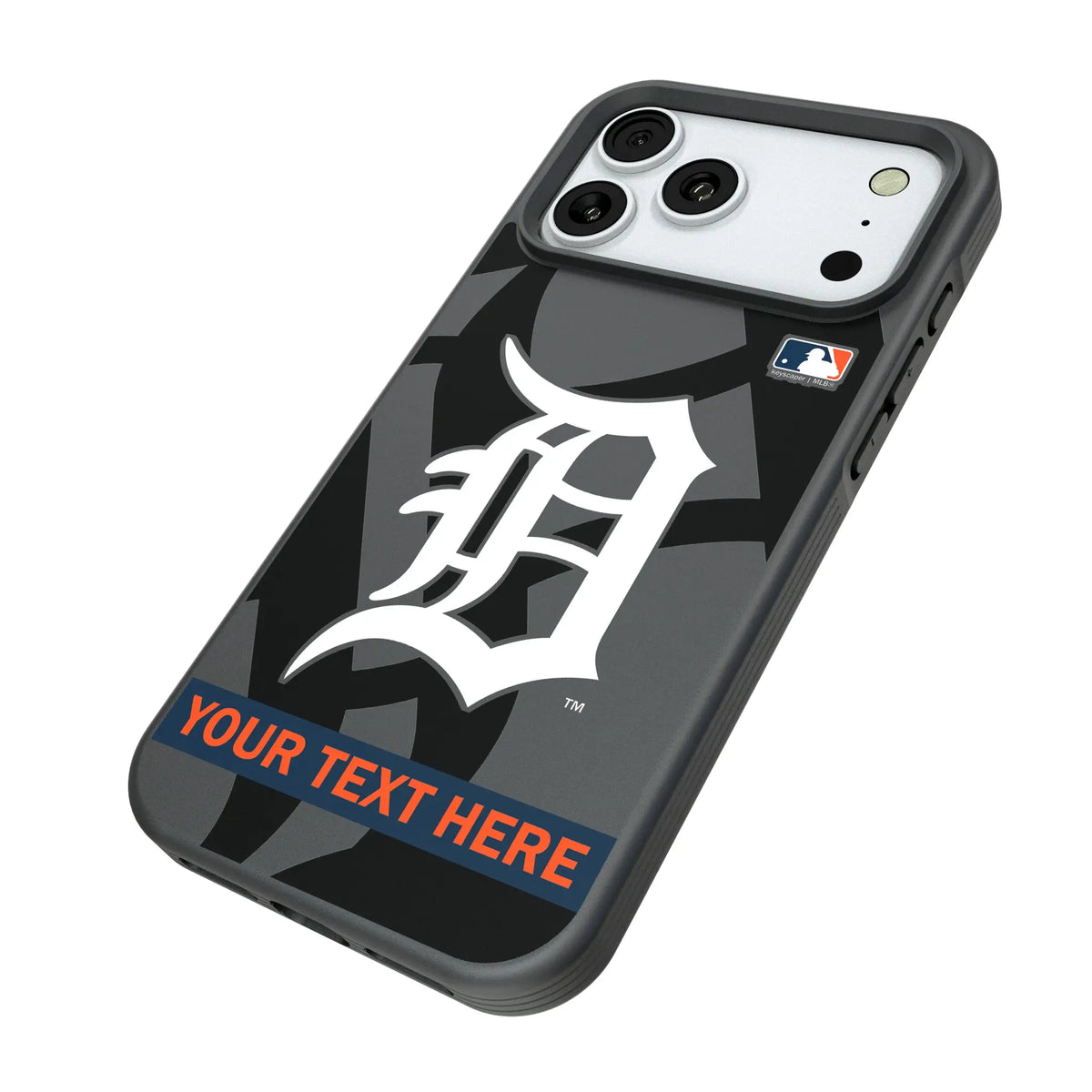 Detroit Tigers Personalized Tilt iPhone Bump Phone Case for Apple iPhone - Isometric View#Device_iPhone 18 Pro Max