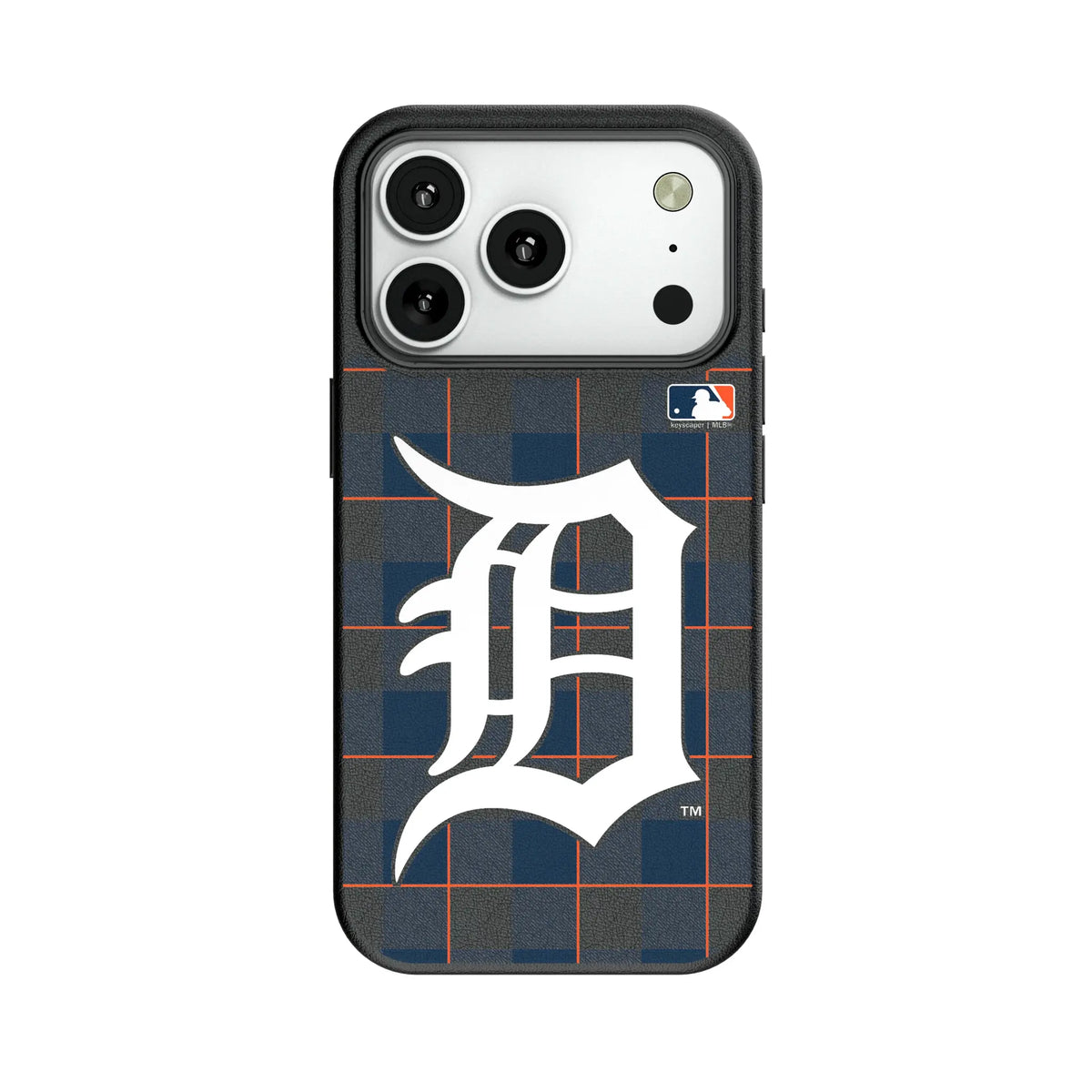 Detroit Tigers Plaid MagSafe Compatible Phone Case for Apple iPhone