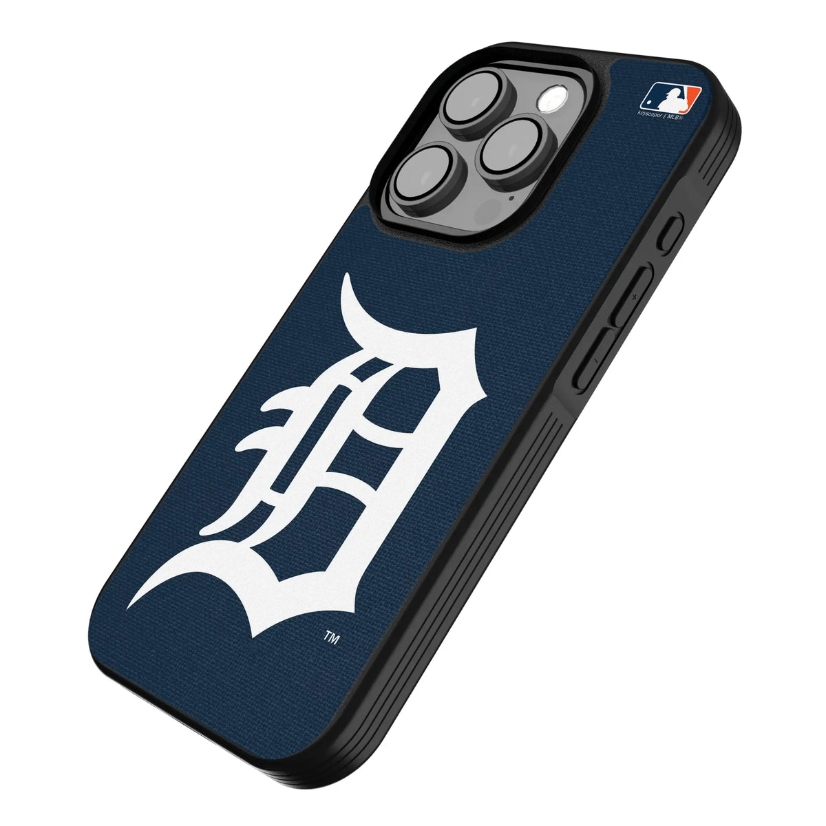 Detroit Tigers Solid iPhone Bump Phone Case for Apple iPhone - Isometric View