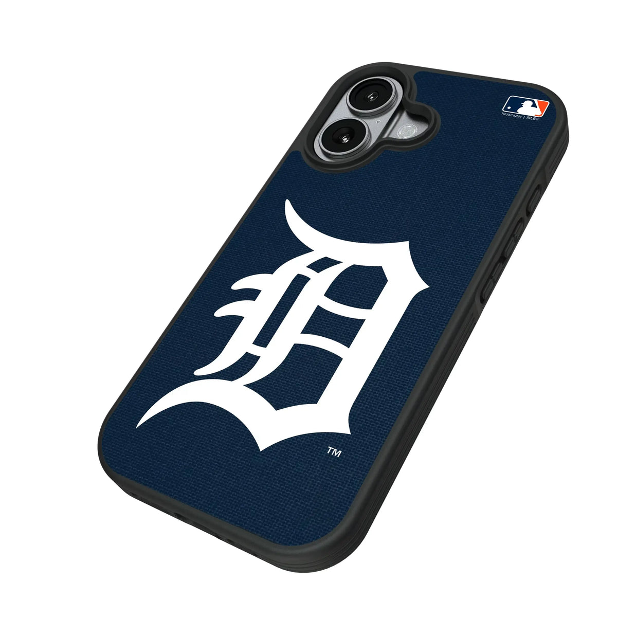 Detroit Tigers Solid iPhone Bump Phone Case for Apple iPhone - Isometric View#Device_iPhone 17