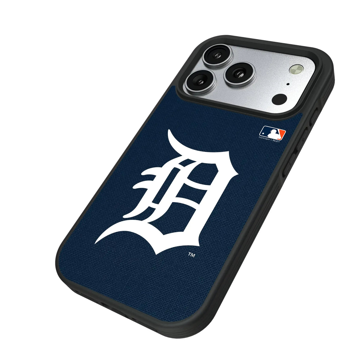 Detroit Tigers Solid iPhone Bump Phone Case for Apple iPhone - Isometric View#Device_iPhone 17 Pro