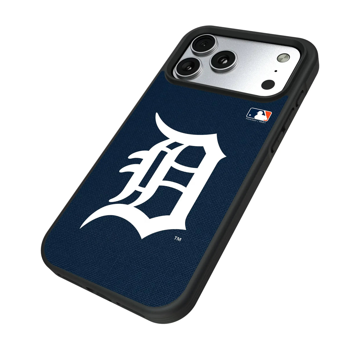 Detroit Tigers Solid iPhone Bump Phone Case for Apple iPhone - Isometric View#Device_iPhone 17 Pro Max