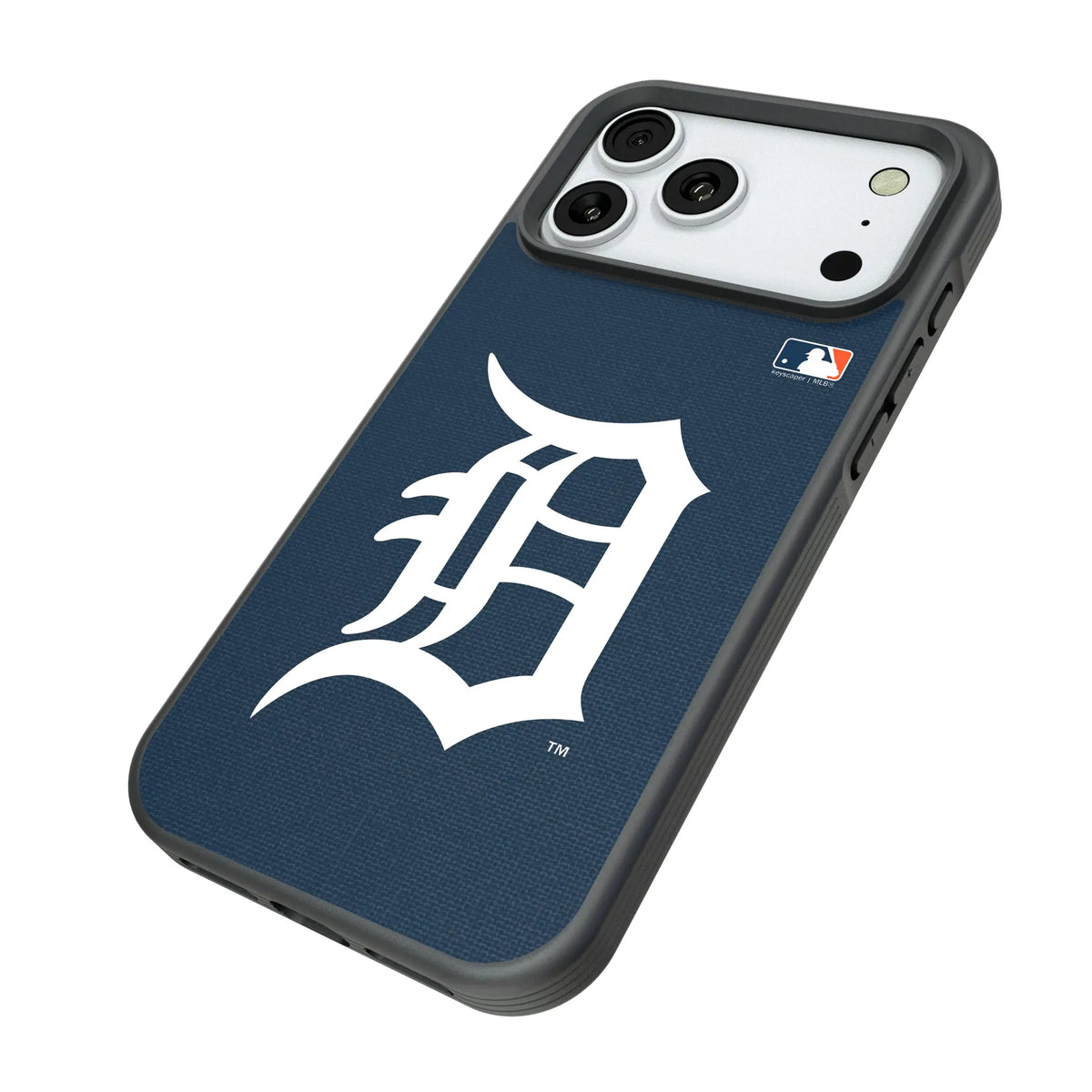 Detroit Tigers Solid iPhone Bump Phone Case for Apple iPhone - Isometric View#Device_iPhone 18 Pro Max