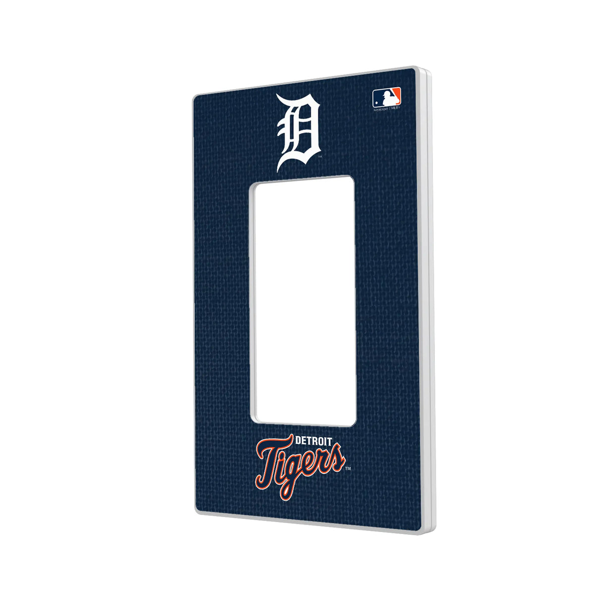 Detroit Tigers Solid Hidden-Screw Light Switch Plate#Style_Single Rocker