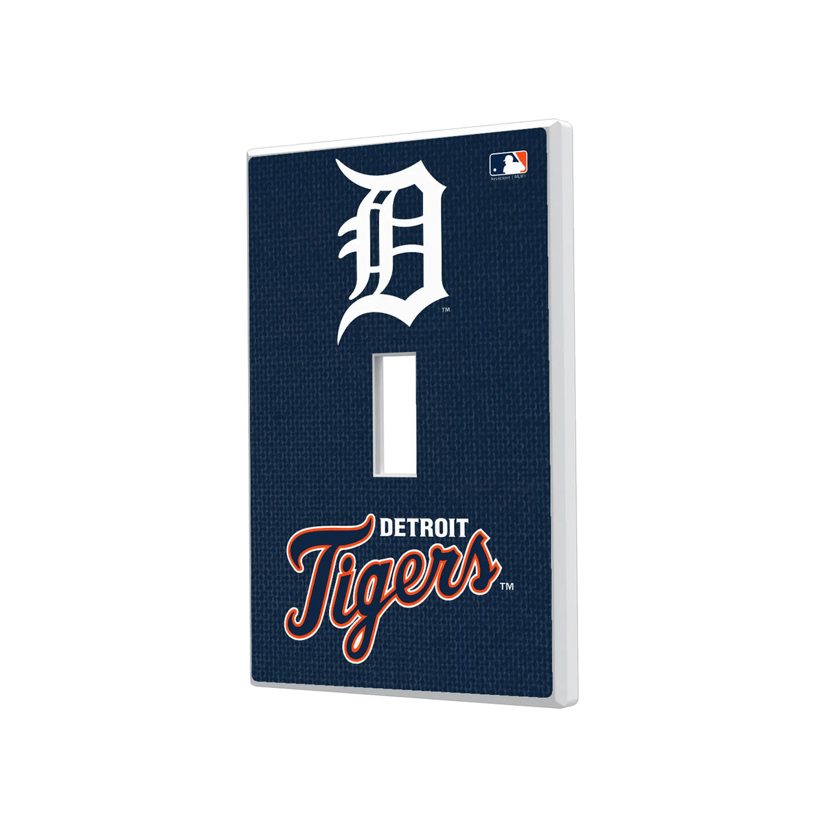 Detroit Tigers Solid Hidden-Screw Light Switch Plate#Style_Single Toggle