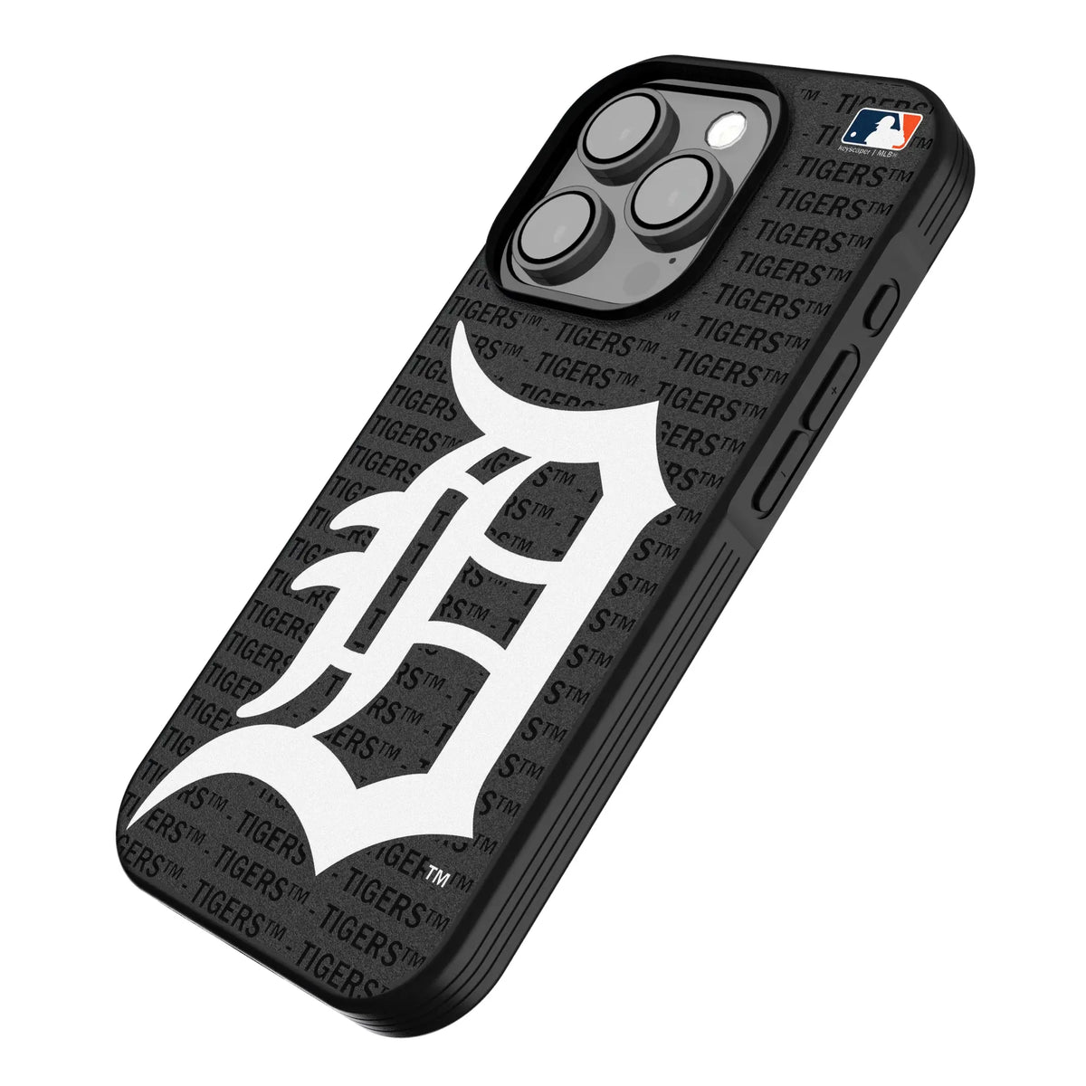 Detroit Tigers Text Backdrop iPhone Bump Phone Case for Apple iPhone - Isometric View