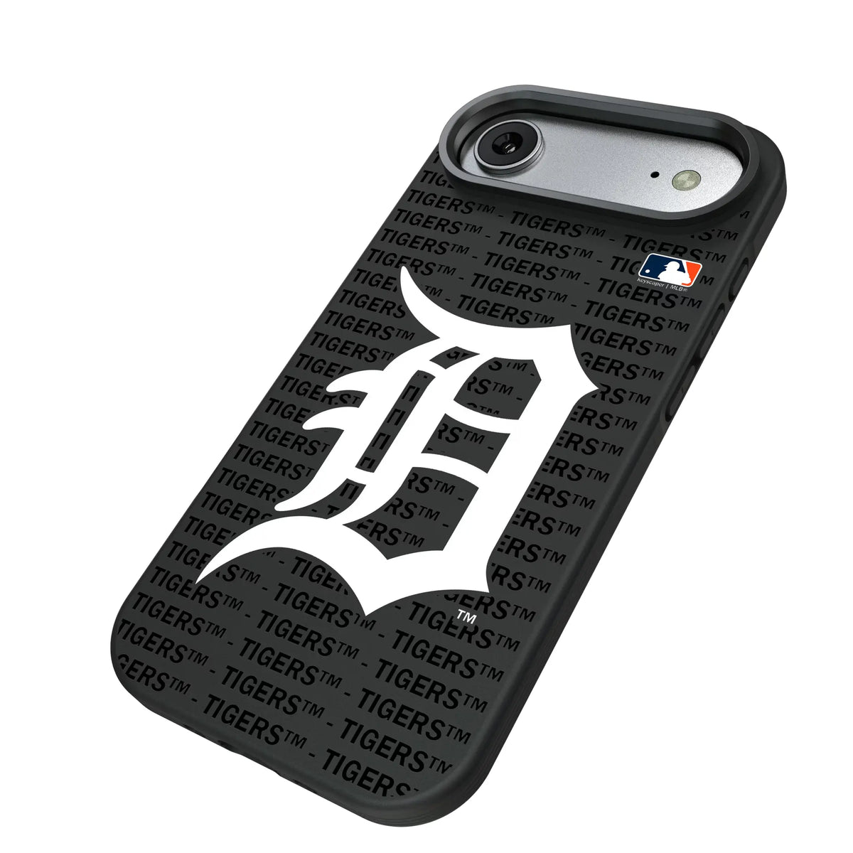 Detroit Tigers Text Backdrop iPhone Bump Phone Case for Apple iPhone - Isometric View#Device_iPhone Air