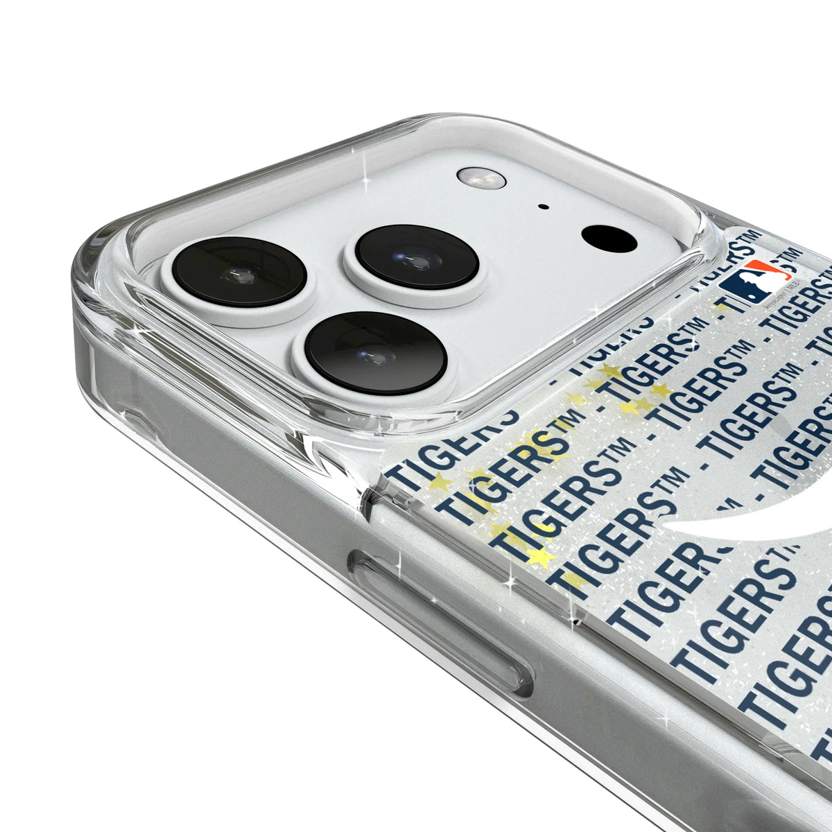 Detroit Tigers Text Backdrop iPhone Glitter Phone Case for Apple iPhone - Detail#Device_iPhone 18 Pro