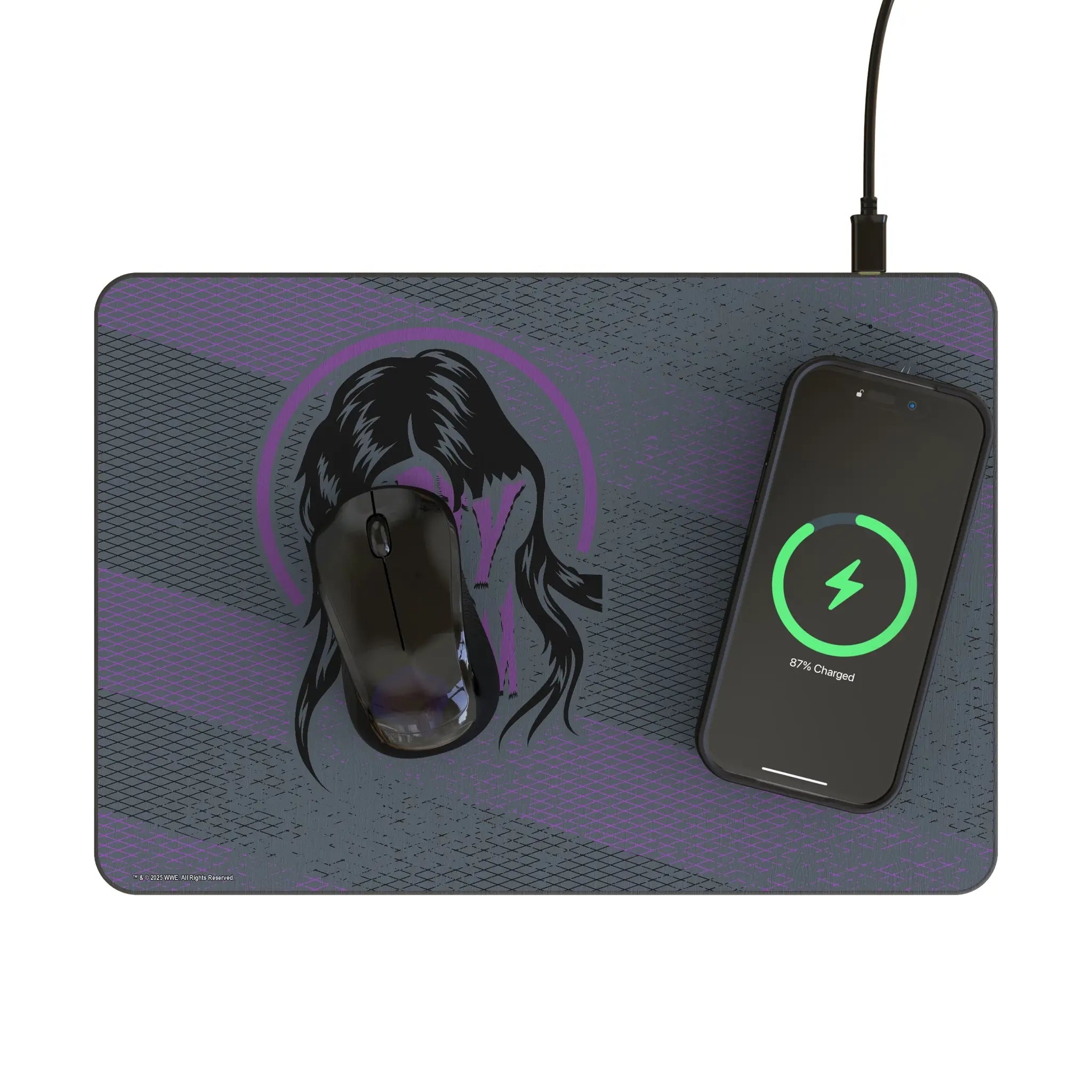 Dominik Mysterio Steel 15-Watt Wireless Charger and Mouse Pad - Lifestyle