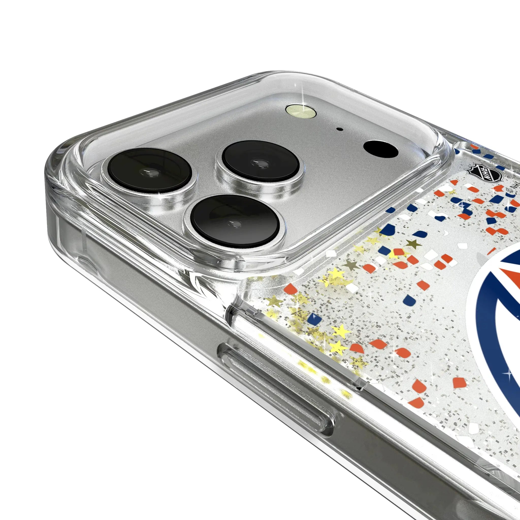 Edmonton Oilers Confetti iPhone Glitter Phone Case for Apple iPhone - Detail