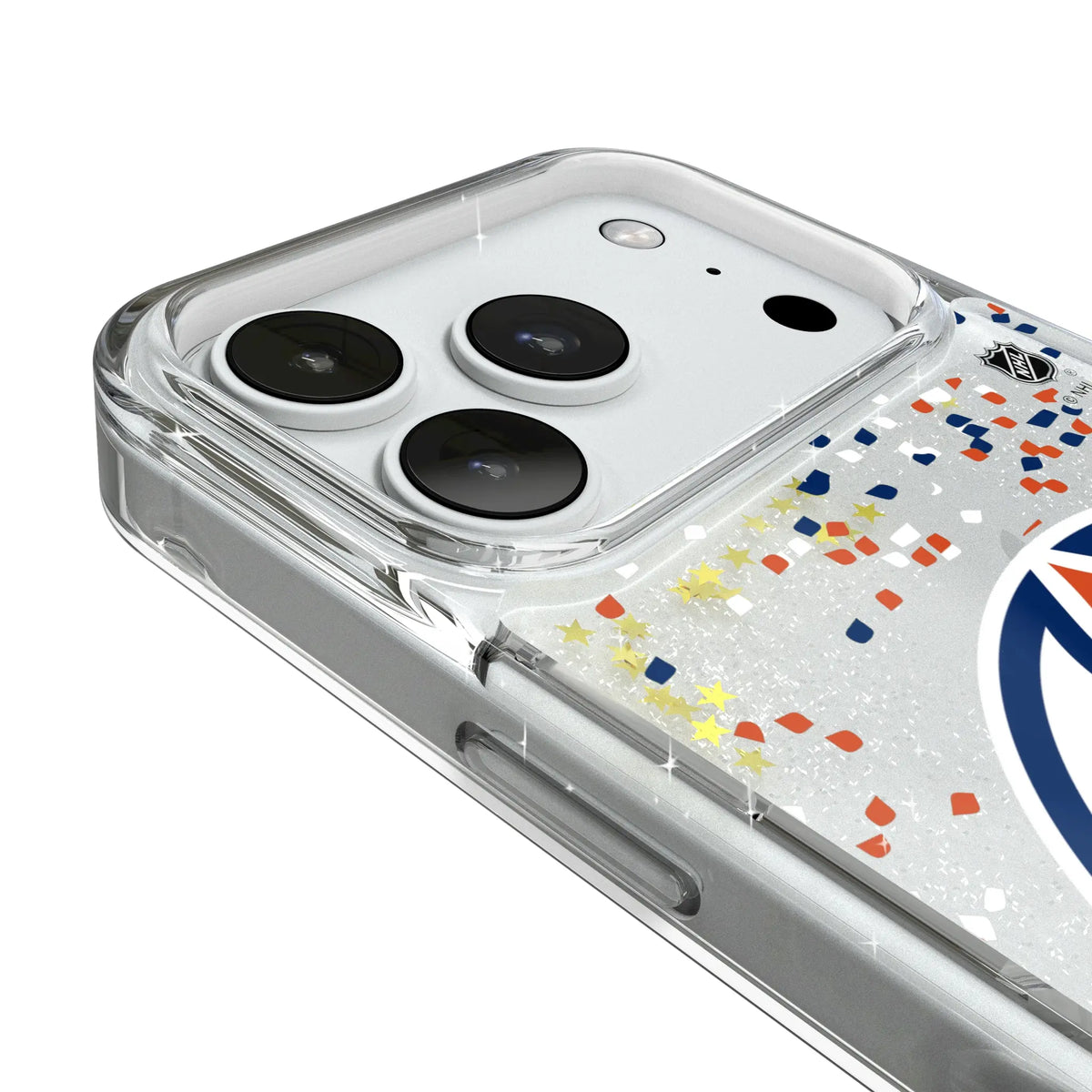 Edmonton Oilers Confetti iPhone Glitter Phone Case for Apple iPhone - Detail#Device_iPhone 18 Pro