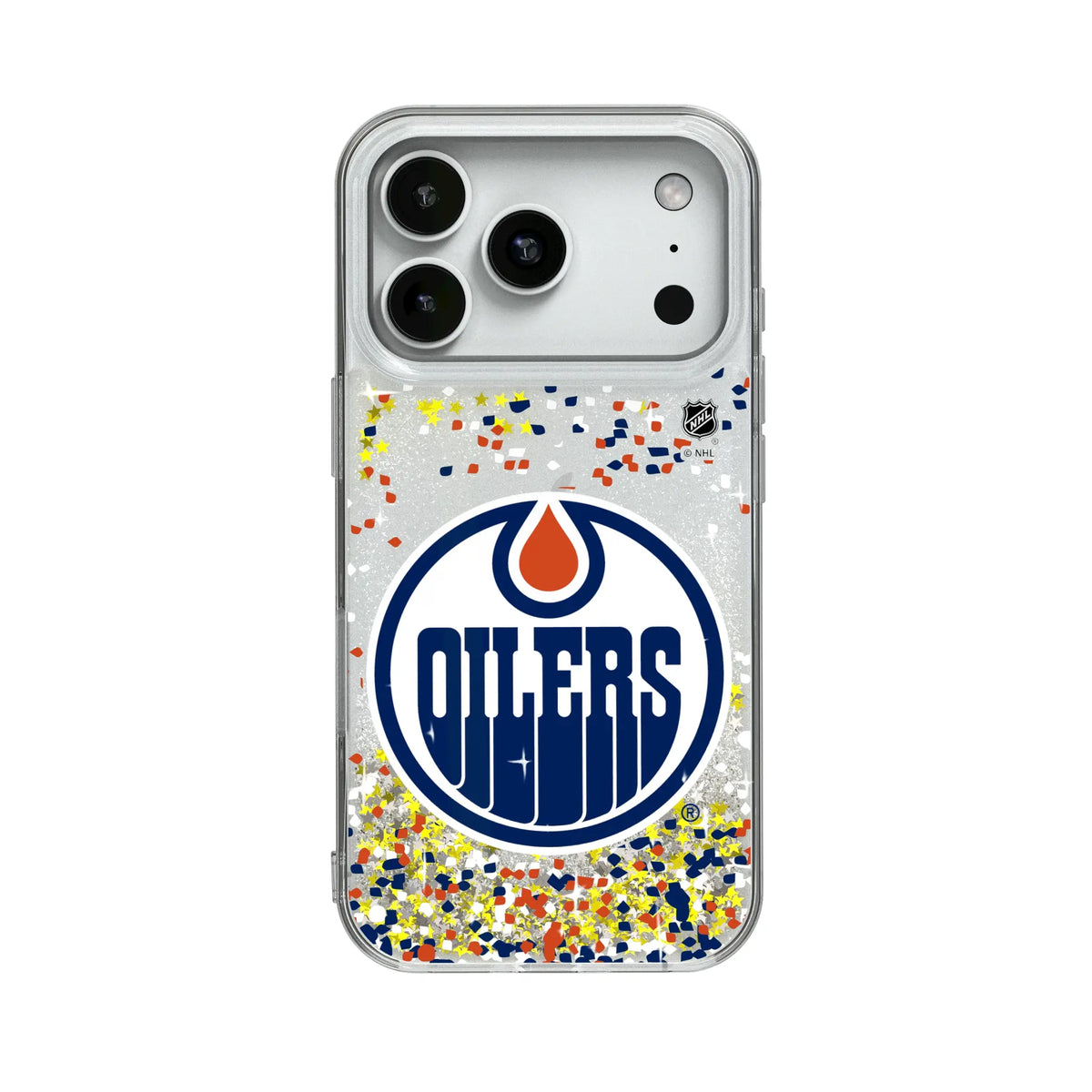 Edmonton Oilers Confetti Glitter Phone Case for Apple iPhone