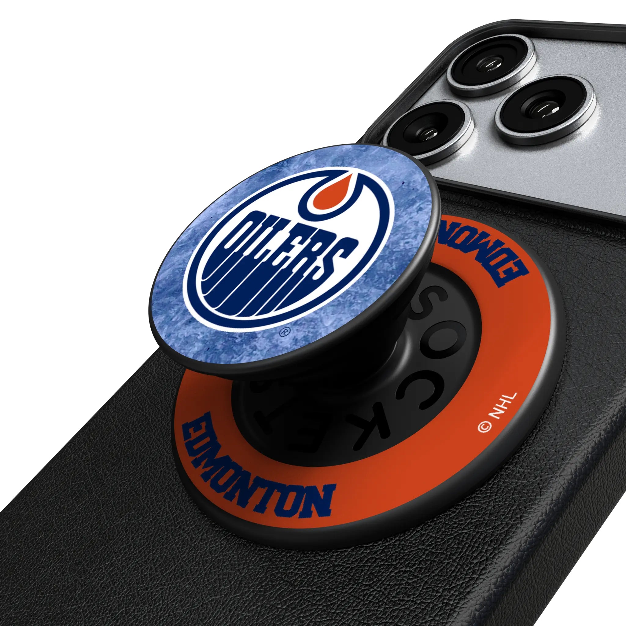 Edmonton Oilers Ice Wordmark Popsockets Round Magnetic
