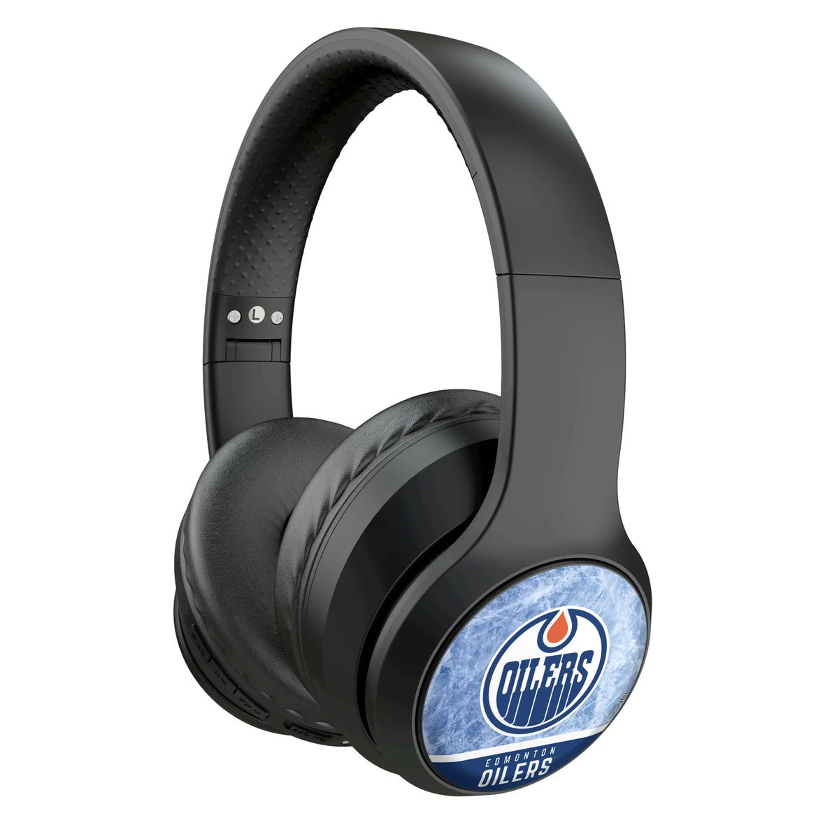 Edmonton Oilers Ice Wordmark Wireless Over-Ear Headphones With Case