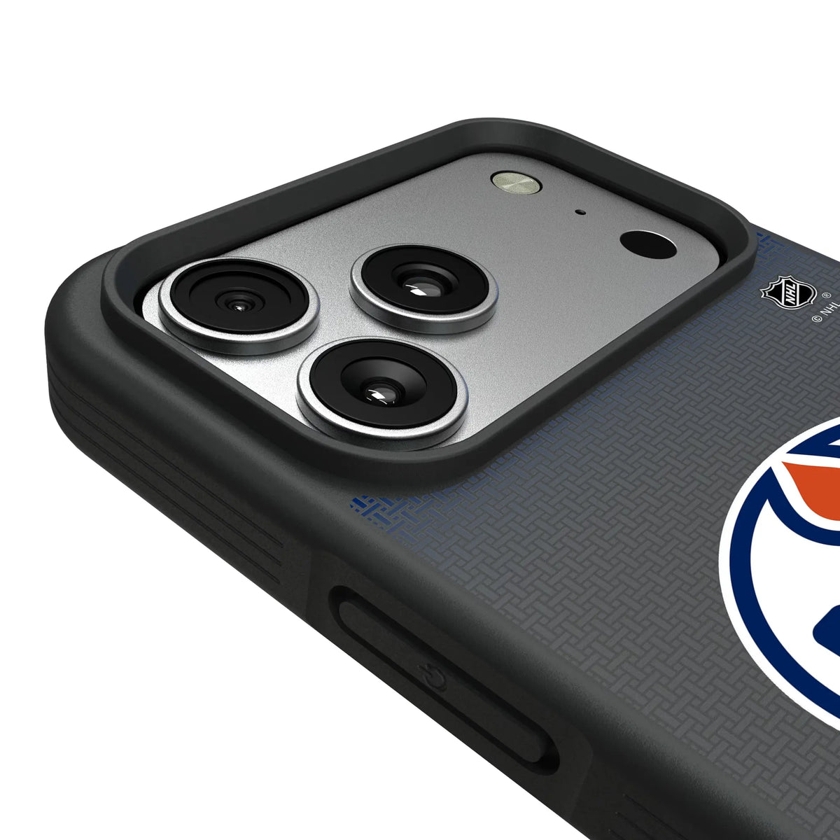 Edmonton Oilers Linen iPhone Bump Phone Case for Apple iPhone - Detail#Device_iPhone 17 Pro Max