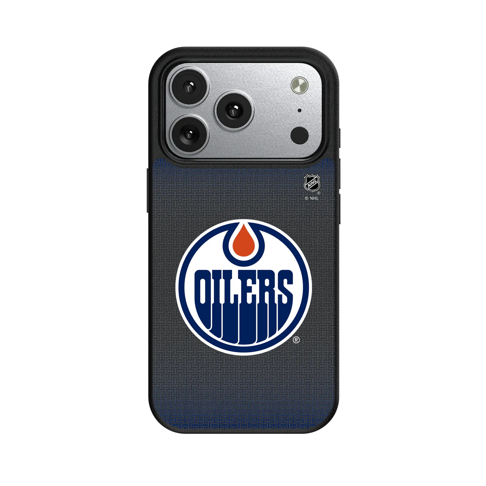 Edmonton Oilers Linen iPhone MagSafe Compatible Phone Case for Apple iPhone#Device_iPhone 17 Pro