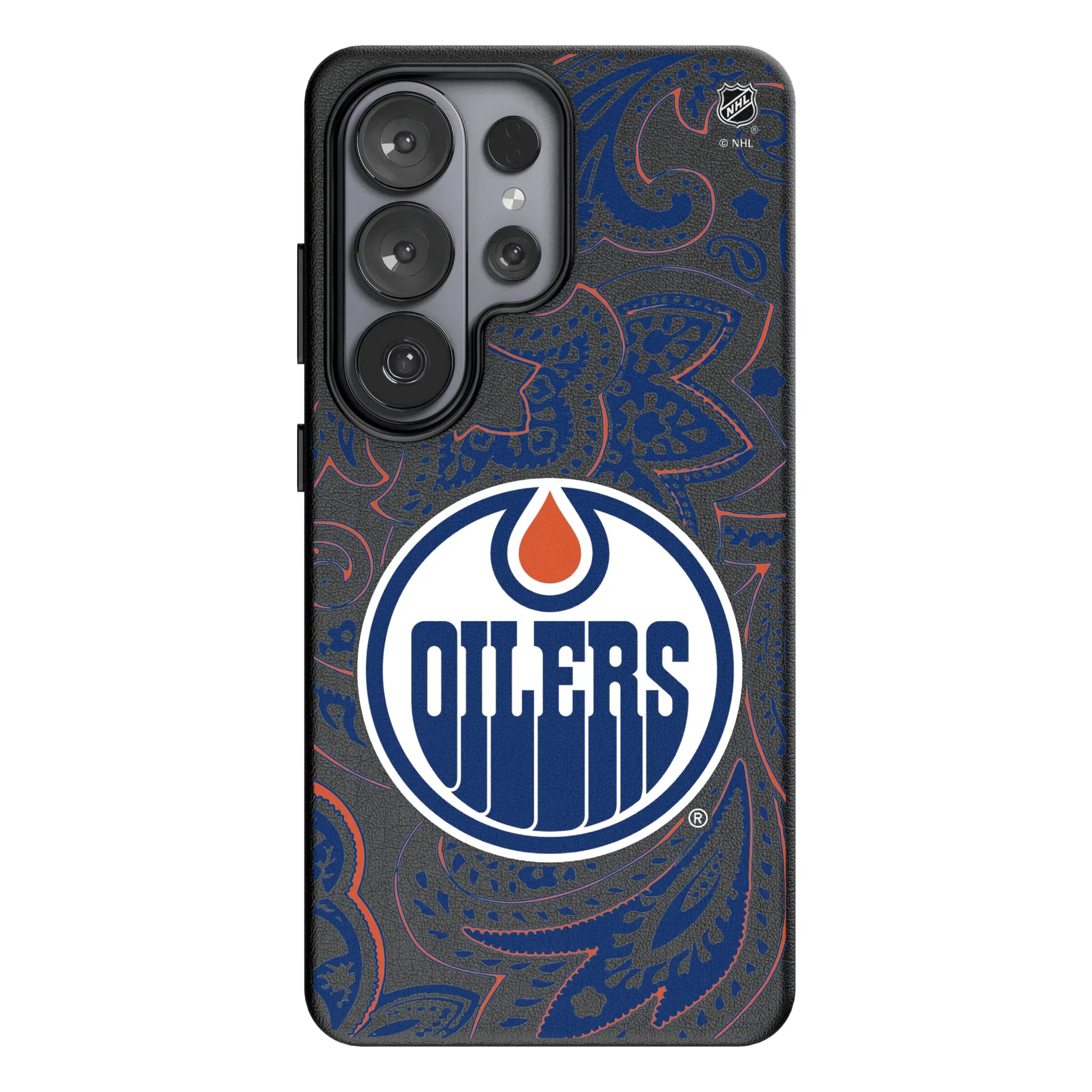 Edmonton Oilers Paisley Galaxy MagSafe Compatible Phone Case for Samsung Galaxy#Device_Galaxy S26 Ultra