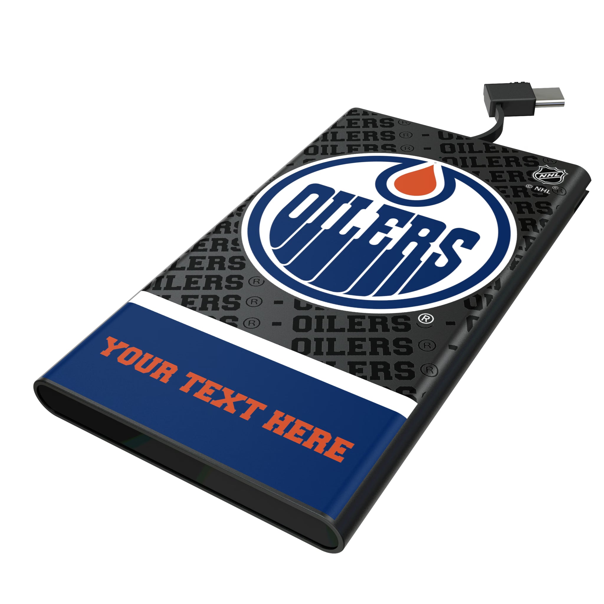 Edmonton Oilers Personalized EndZone Plus 5000mAh Flat Powerbank