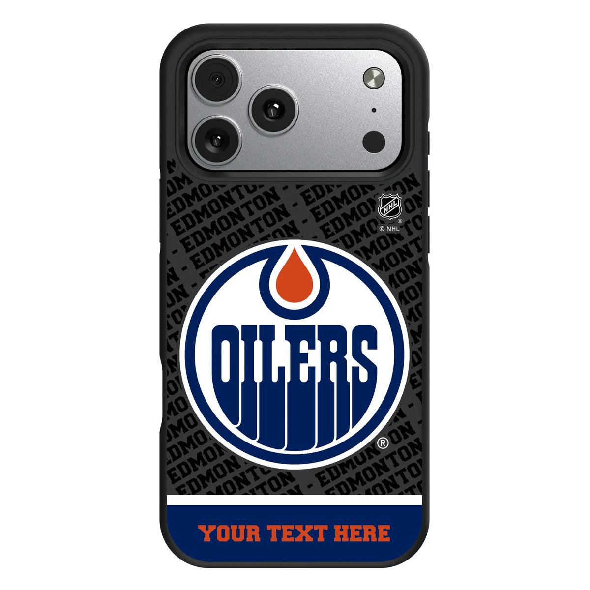 Edmonton Oilers Personalized EndZone Plus iPhone Bump Phone Case for Apple iPhone#Device_iPhone 17 Pro Max