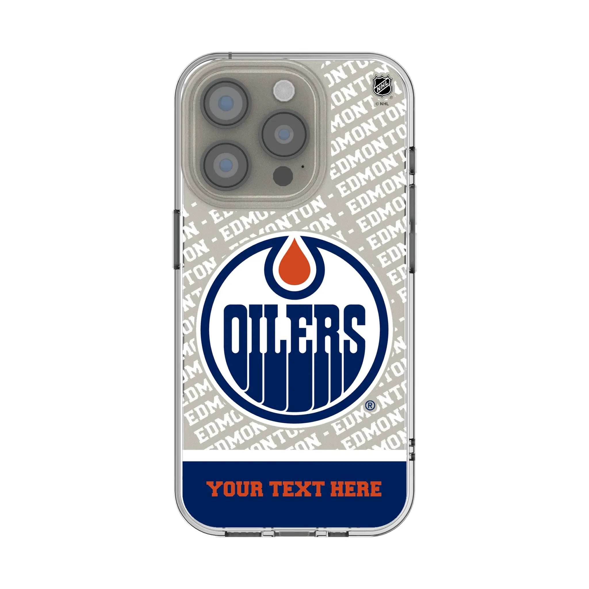 Edmonton Oilers Personalized EndZone Plus iPhone Clear Phone Case for Apple iPhone