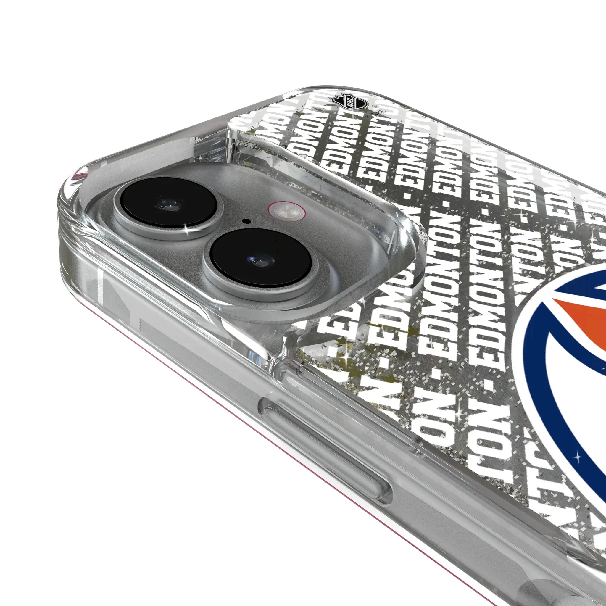 Edmonton Oilers Personalized EndZone Plus iPhone Glitter Phone Case for Apple iPhone - Detail