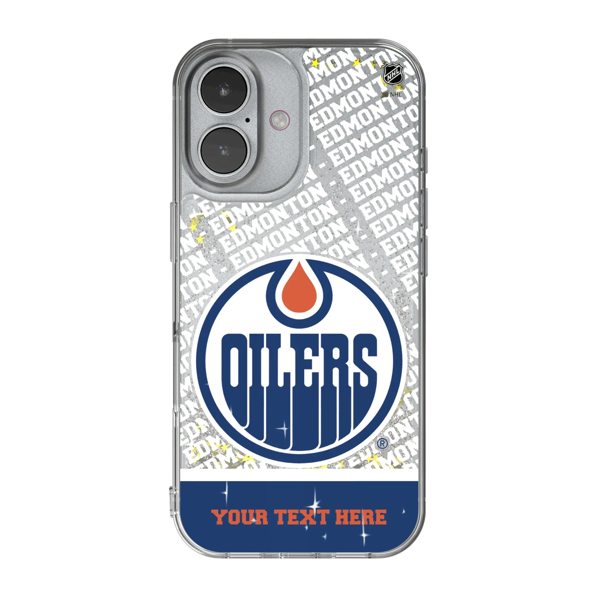 Edmonton Oilers Personalized EndZone Plus iPhone Glitter Phone Case for Apple iPhone