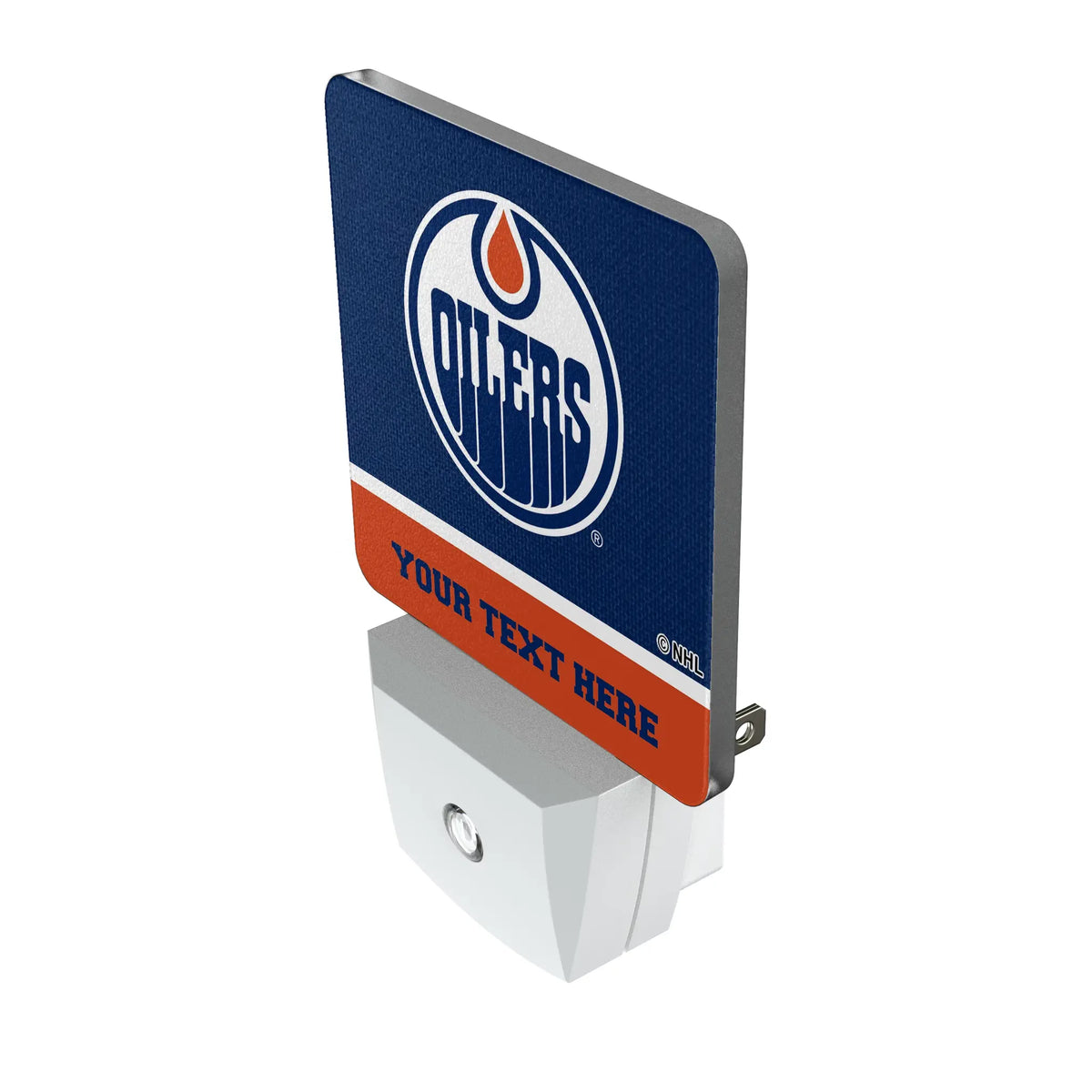 Edmonton Oilers Personalized Endzone Solid Night Light 2-Pack - Isometric View