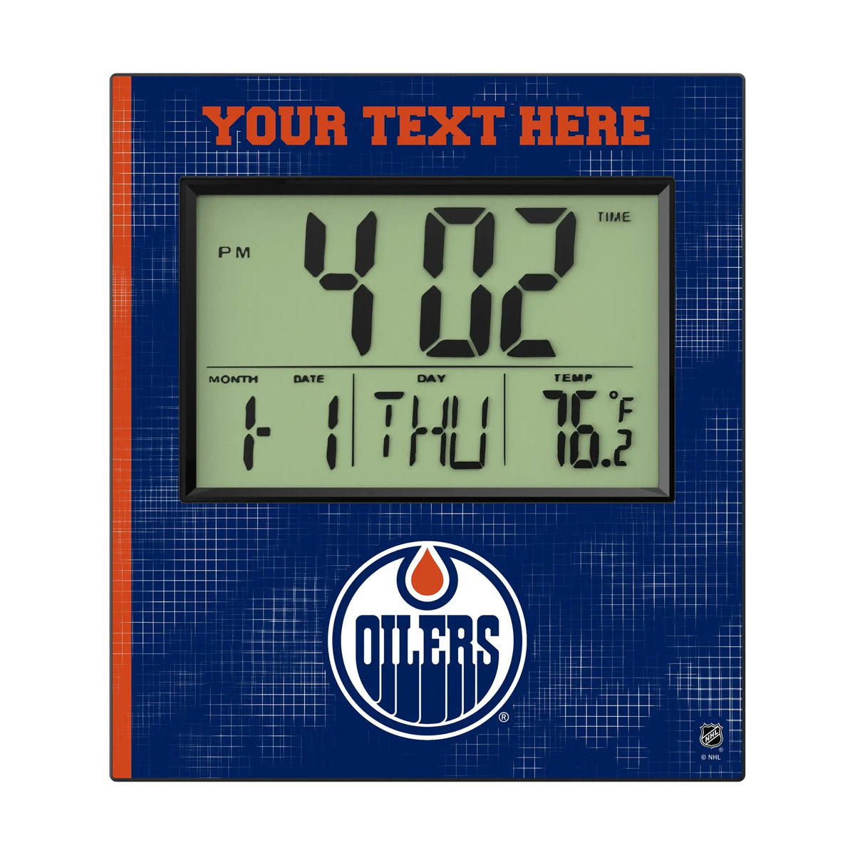 Edmonton Oilers Personalized Hatch Wall Clock