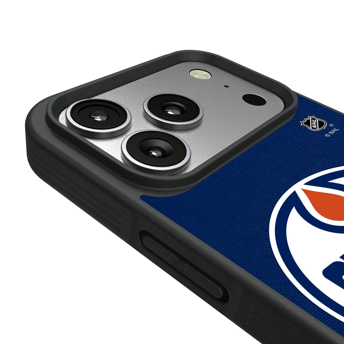 Edmonton Oilers Personalized Stripe iPhone Bump Phone Case for Apple iPhone - Detail#Device_iPhone 17 Pro
