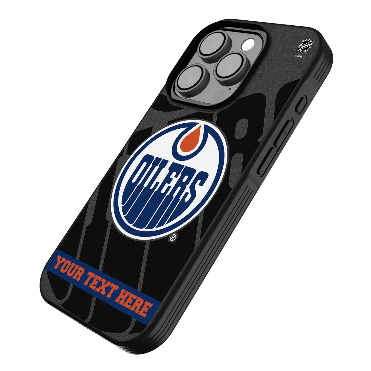 Edmonton Oilers Personalized Tilt iPhone Bump Phone Case for Apple iPhone - Isometric View