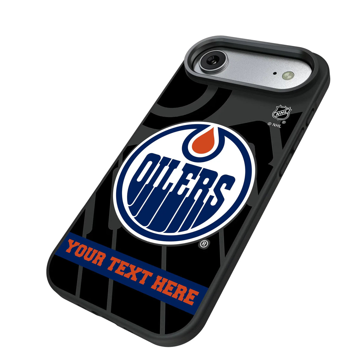 Edmonton Oilers Personalized Tilt iPhone Bump Phone Case for Apple iPhone - Isometric View#Device_iPhone Air