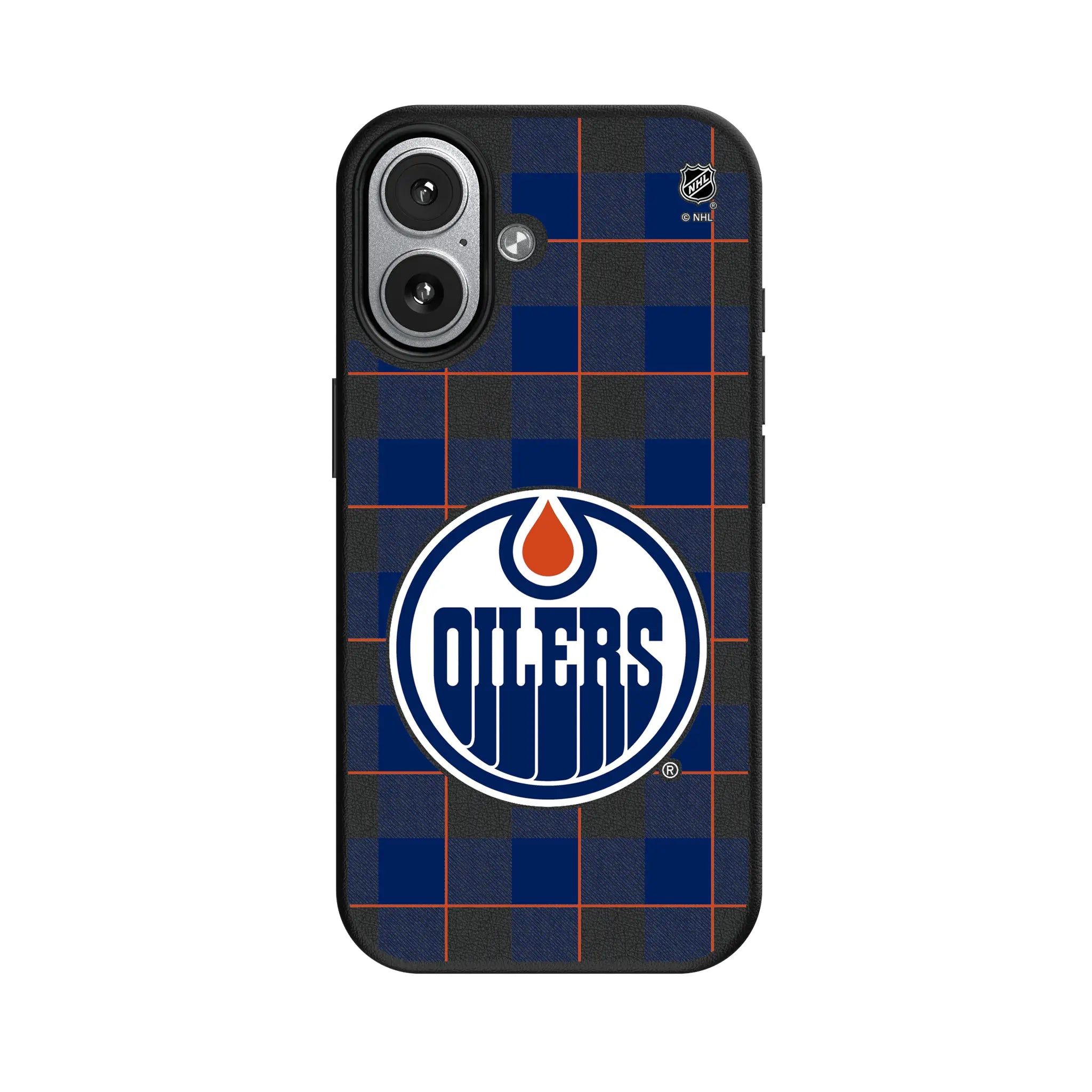 Edmonton Oilers Plaid iPhone MagSafe Compatible Phone Case for Apple iPhone#Device_iPhone 17