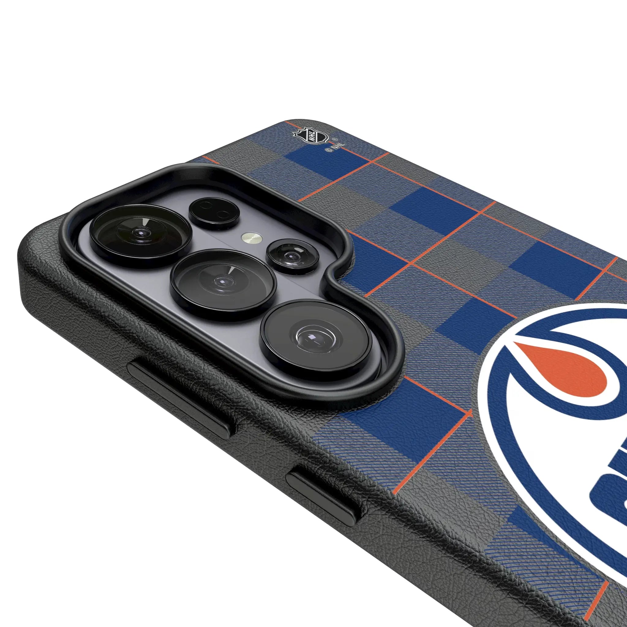 Edmonton Oilers Plaid Galaxy MagSafe Compatible Phone Case for Samsung Galaxy - Detail#Device_Galaxy S26 Ultra