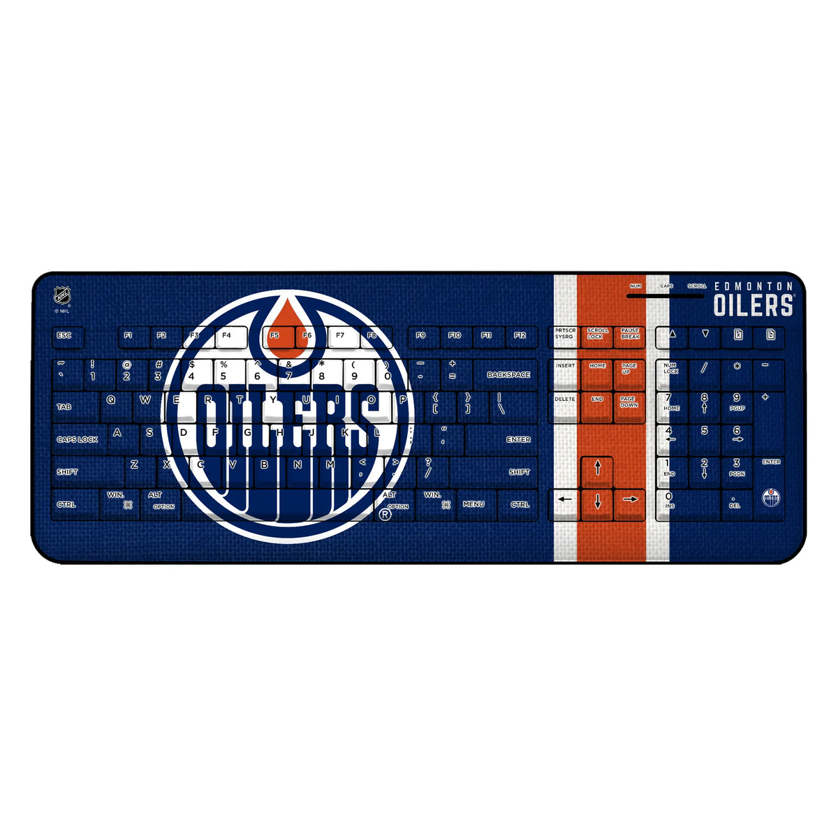 Edmonton Oilers Stripe Wireless USB Keyboard