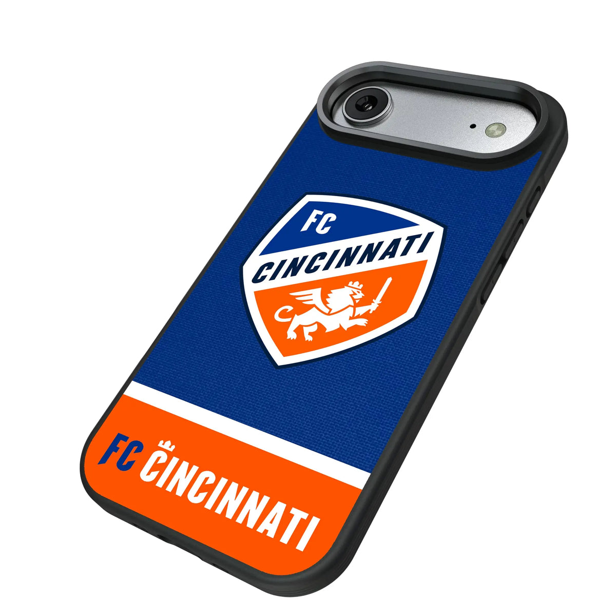 FC Cincinnati Endzone Solid iPhone Bump Phone Case for Apple iPhone - Isometric View#Device_iPhone Air