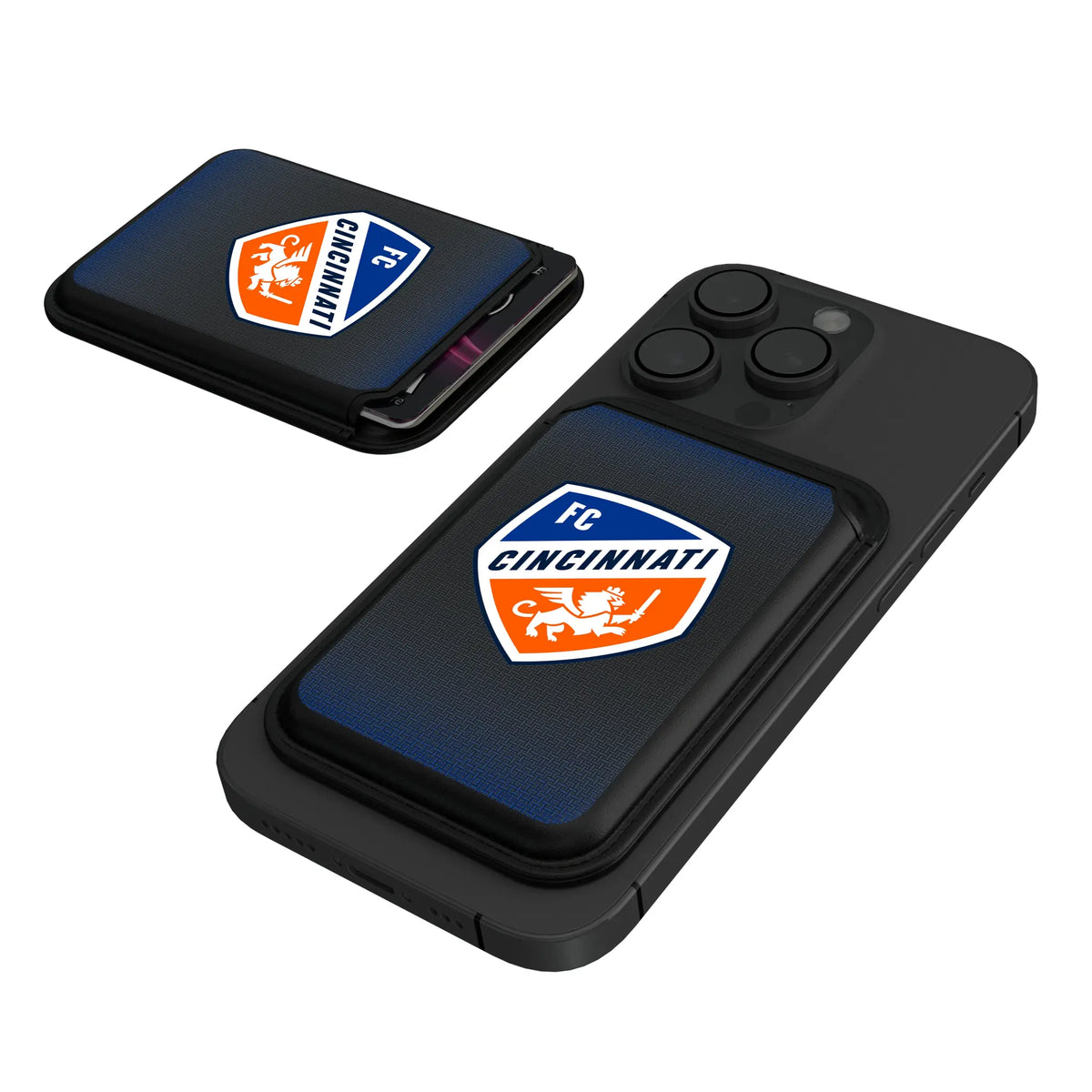 FC Cincinnati Linen Black Magnetic Credit Card Wallet