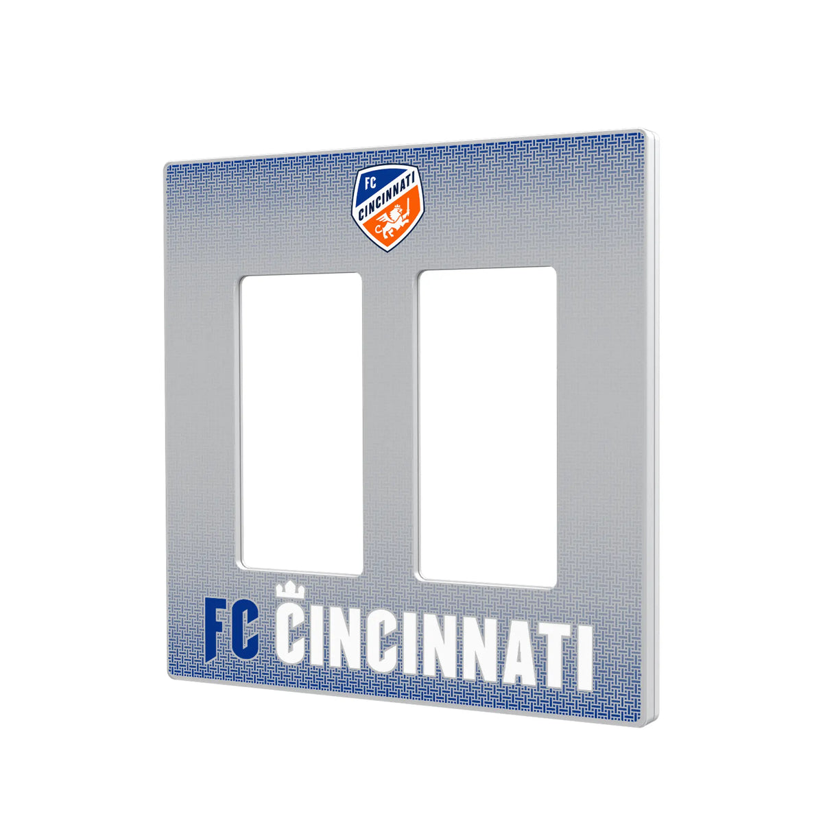 FC Cincinnati Linen Hidden-Screw Light Switch Plate#Style_Double Rocker