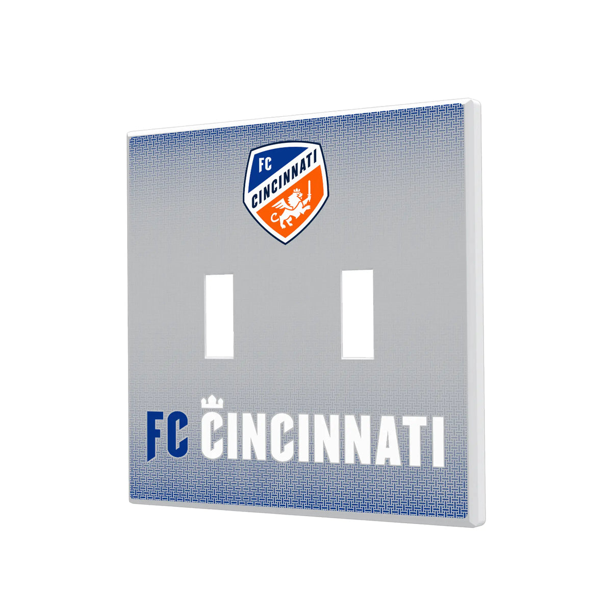 FC Cincinnati Linen Hidden-Screw Light Switch Plate#Style_Double Toggle