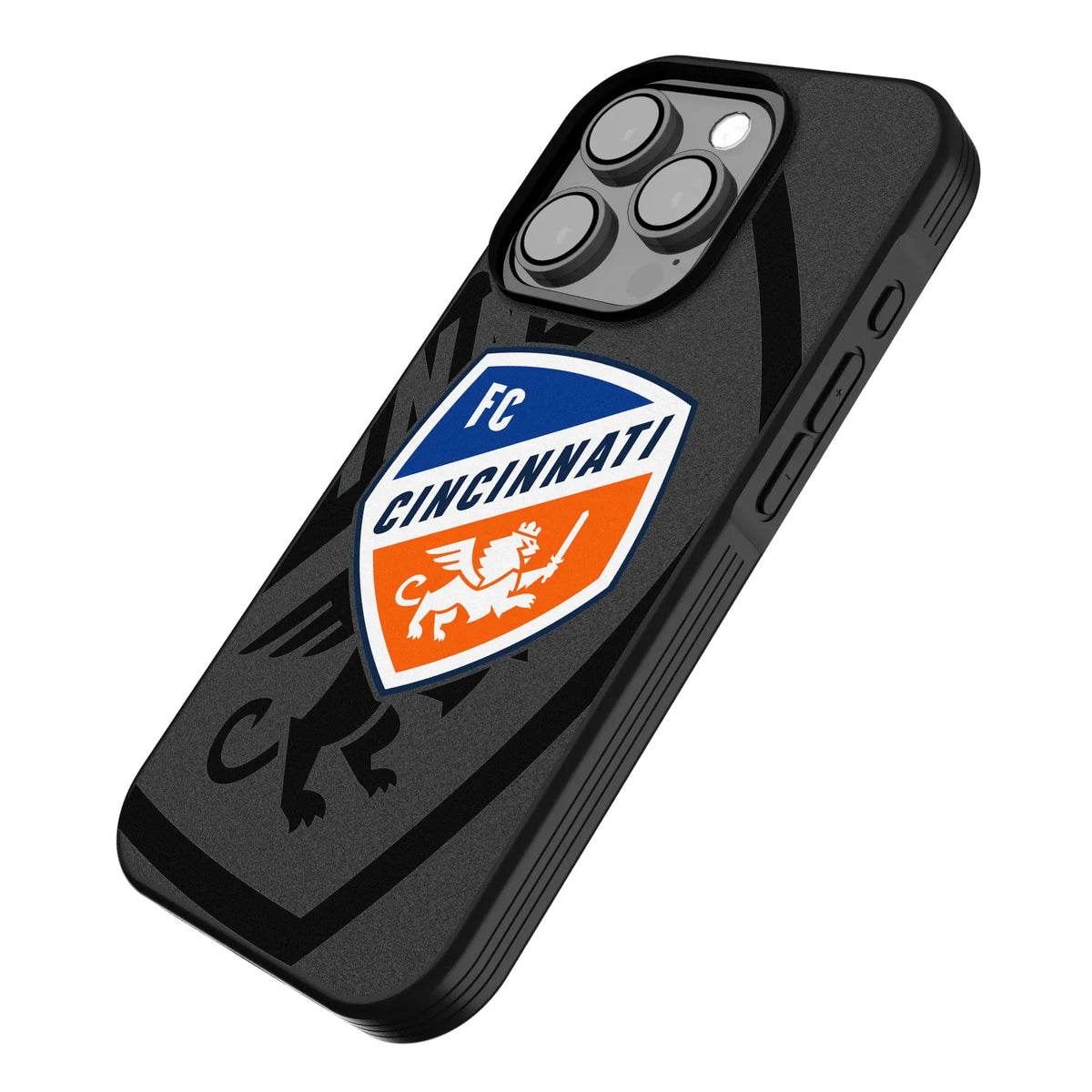 FC Cincinnati Monocolor Tilt iPhone Bump Phone Case for Apple iPhone - Isometric View