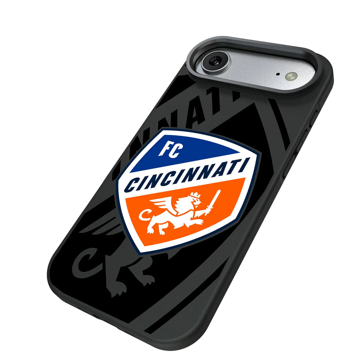 FC Cincinnati Monocolor Tilt iPhone Bump Phone Case for Apple iPhone - Isometric View#Device_iPhone Air