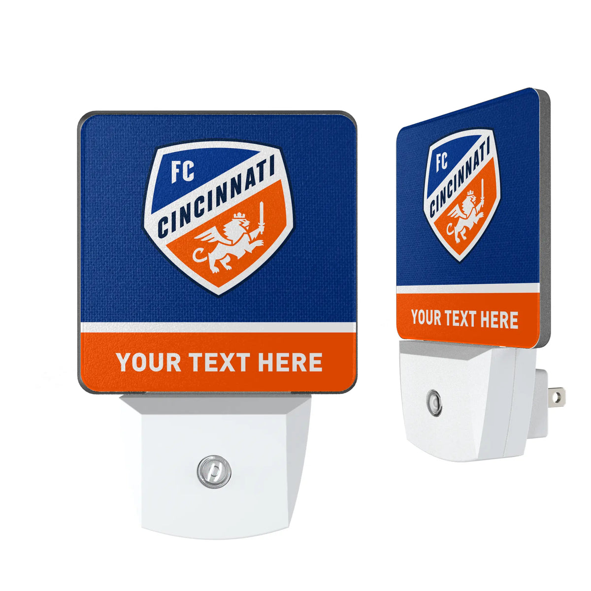 FC Cincinnati Personalized Endzone Solid Night Light 2-Pack