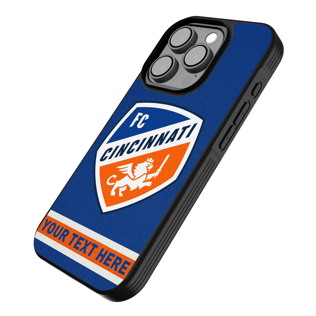 FC Cincinnati Personalized Stripe iPhone Bump Phone Case for Apple iPhone - Isometric View